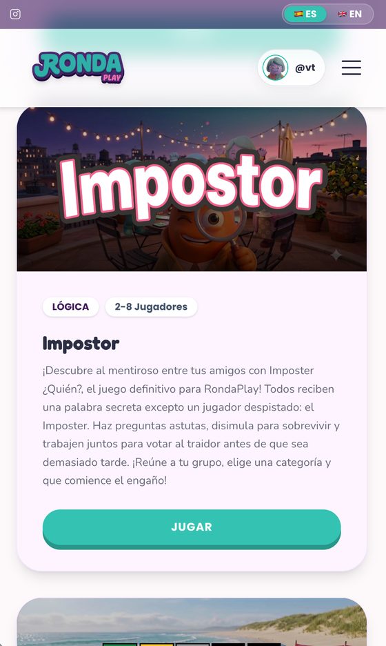 El catálogo de juegos